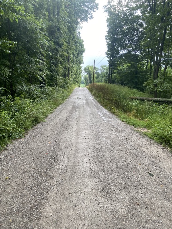 Indiana gravel road.