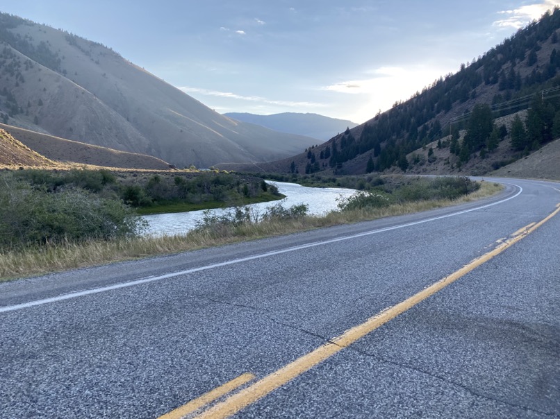 Morning views of the Salmon River, Idaho.