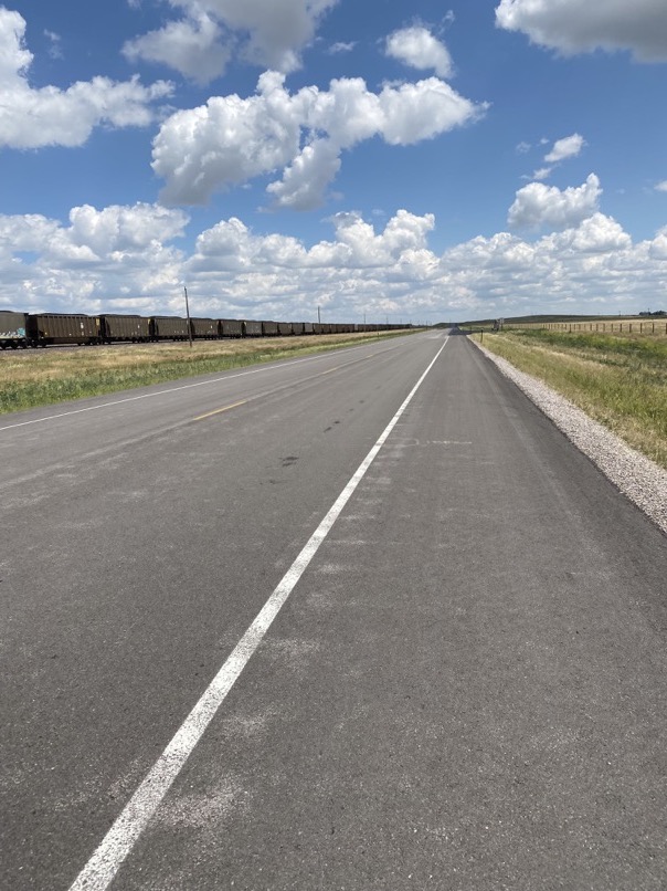Smooth pavement heading into Nebraska.