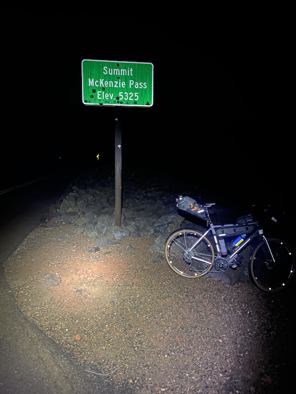 McKenzie Pass in the middle of the night.