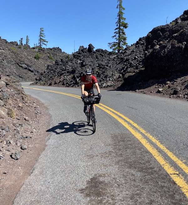 Climbing McKenzie Pass.