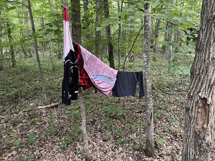 Campground clothesline.