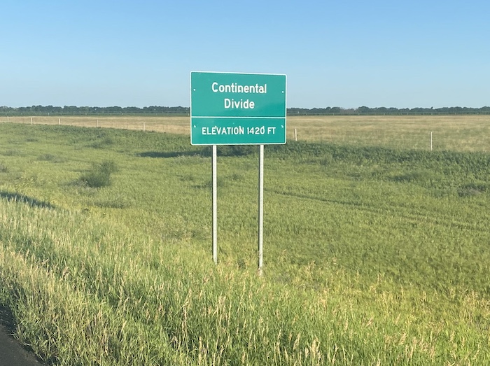 Apparently there is a continental divide in North Dakota. I had to double check to make sure the loop of plains and cattle wasn't causing me to hallucinate.