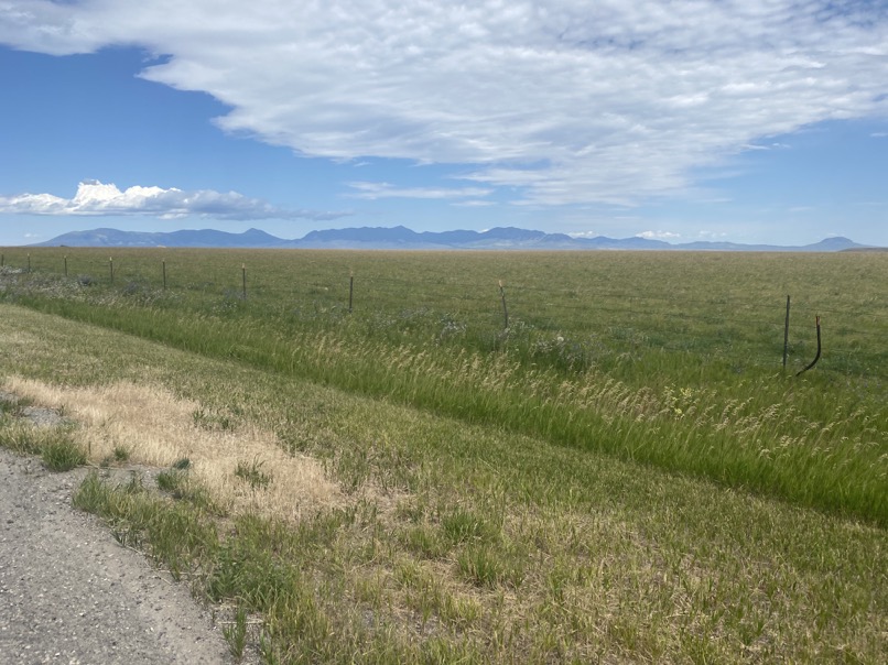 Spotting some mountains in the distance.