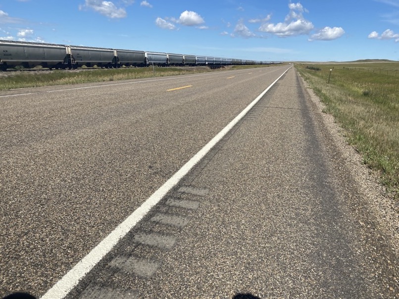 Flat, fast riding in Montana.