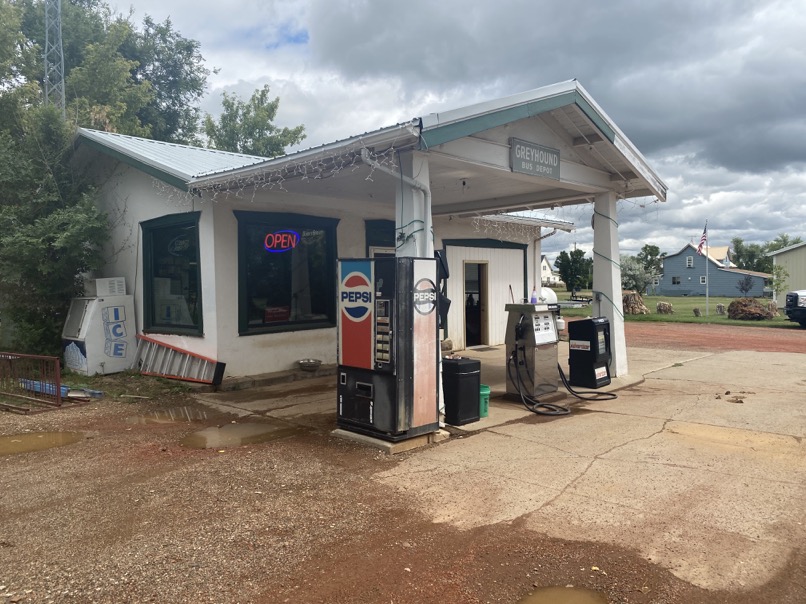 Friendly small gas station in Sentinel Butte. Last stop before Montana.