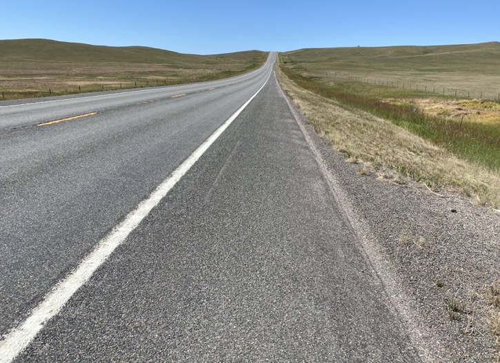 Decent sized rolling hills on the way to the start of Rogers Pass.