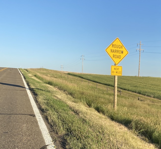 Rolling hills with no shoulder. Not my favorite kind of road.