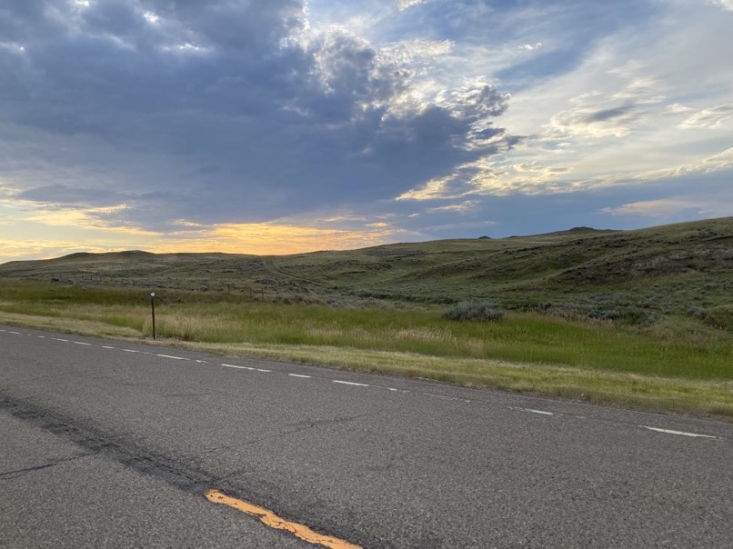 Sunrise in Sand Springs, Montana.